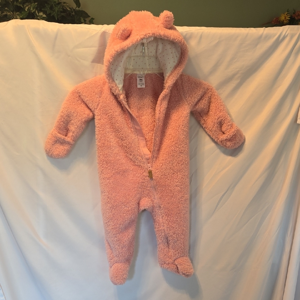 Cozy Pink Fleece Baby Onesie